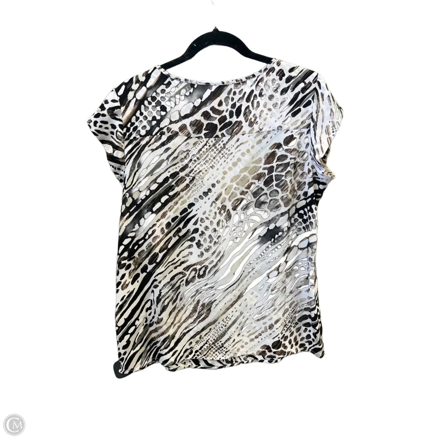 Top Short Sleeve By Milano In Brown, Size: M