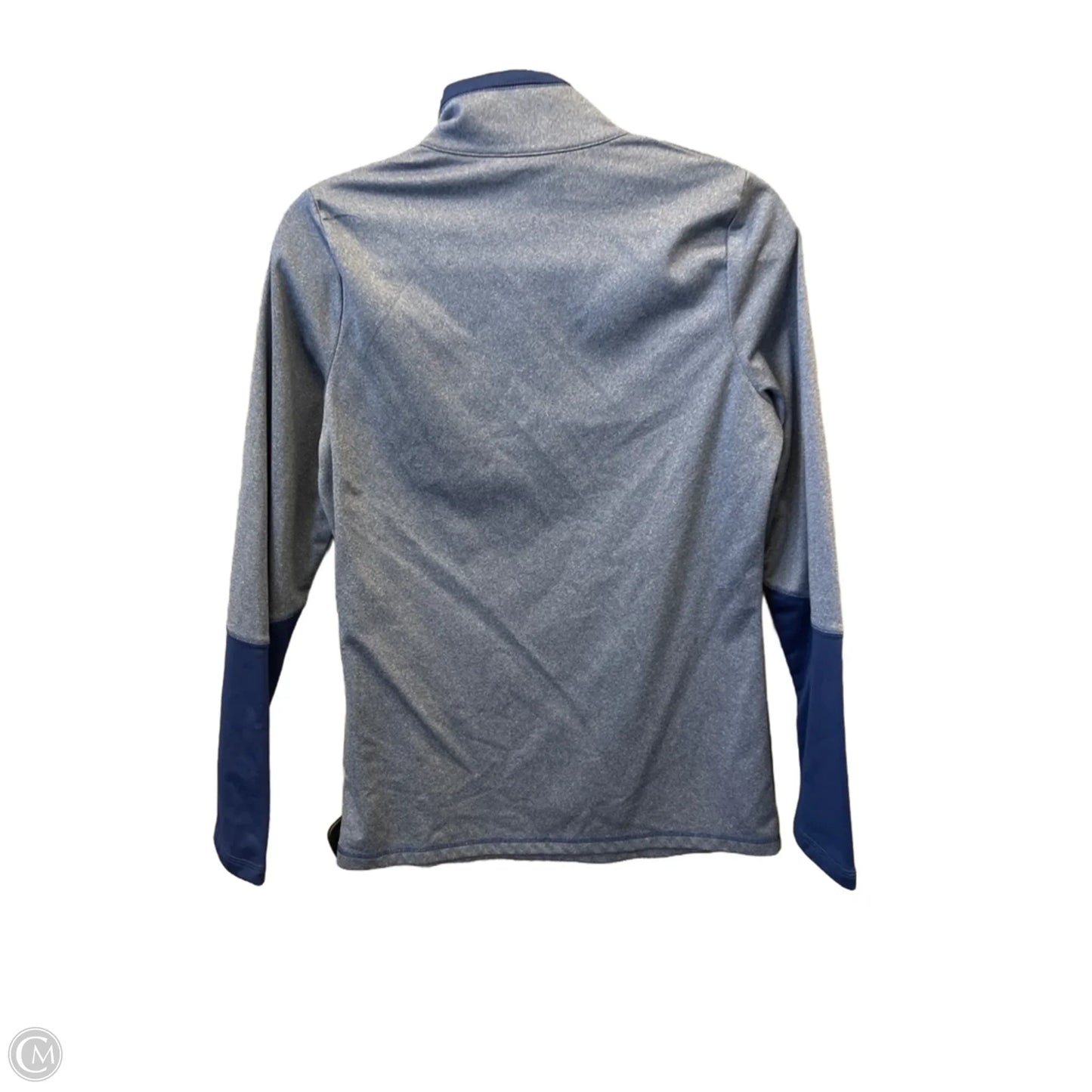 Athletic Top Long Sleeve Collar By The North Face In Blue, Size: M