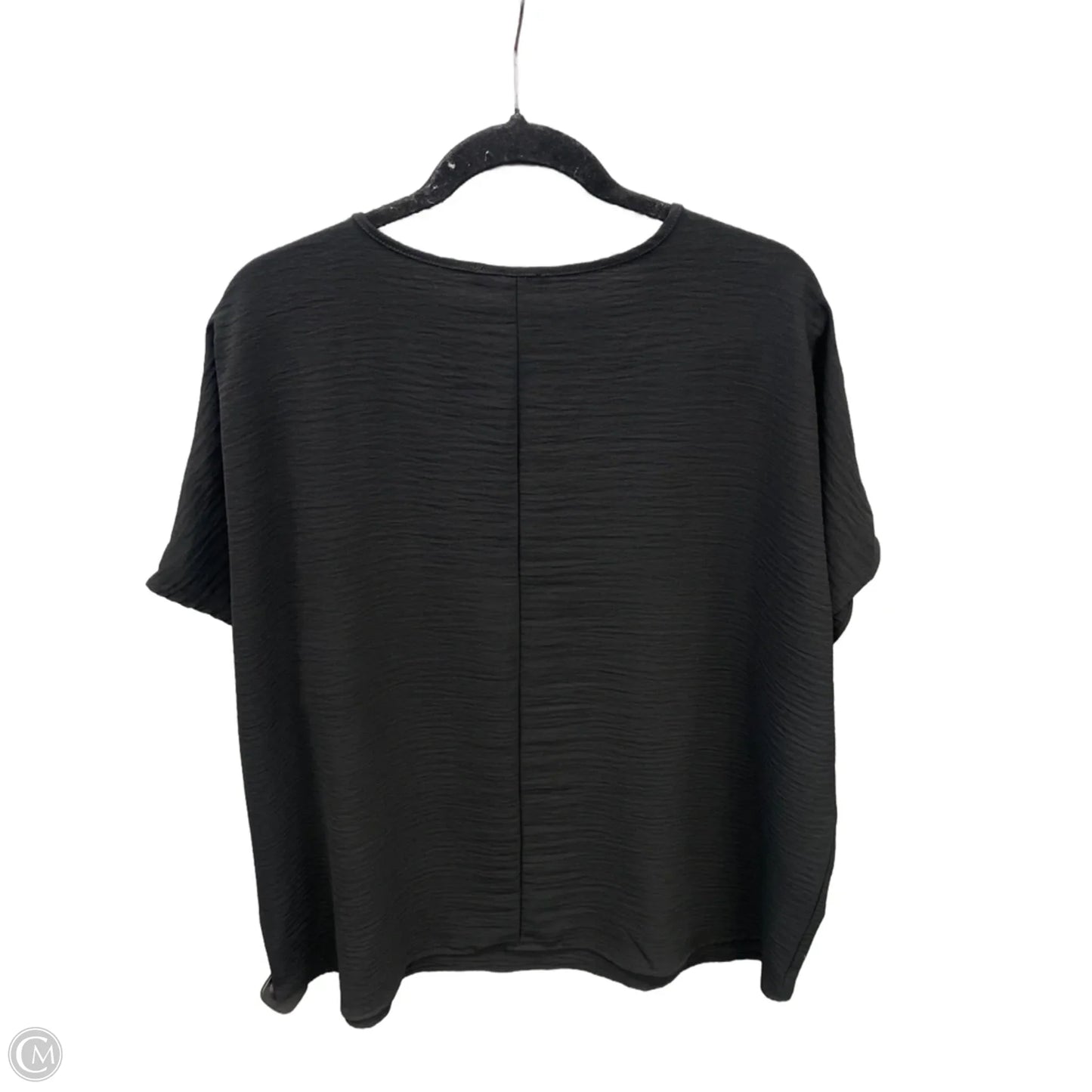 Top Short Sleeve By Zenana In Black, Size: S