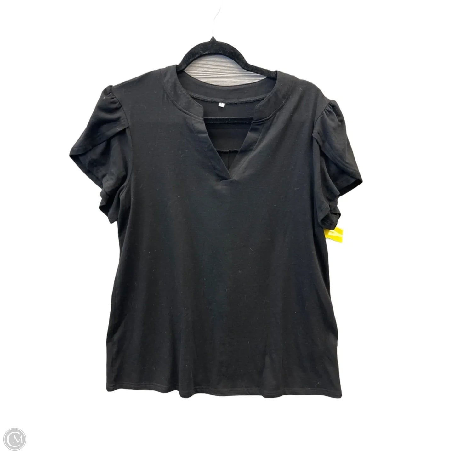 Top Short Sleeve By Clothes Mentor In Black, Size: L