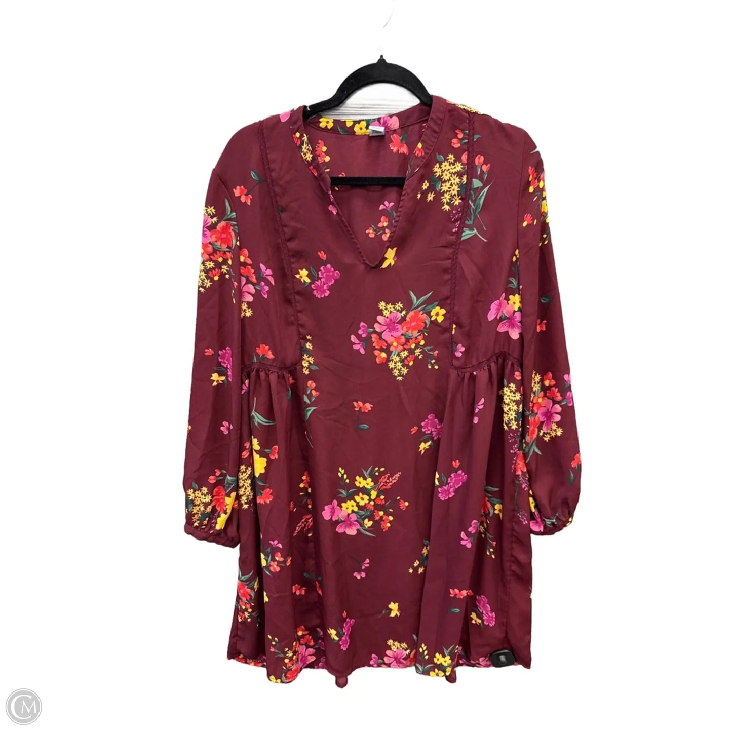 Dress Casual Midi By Old Navy In Red, Size: L