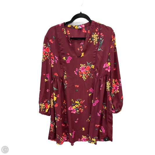 Dress Casual Midi By Old Navy In Red, Size: L