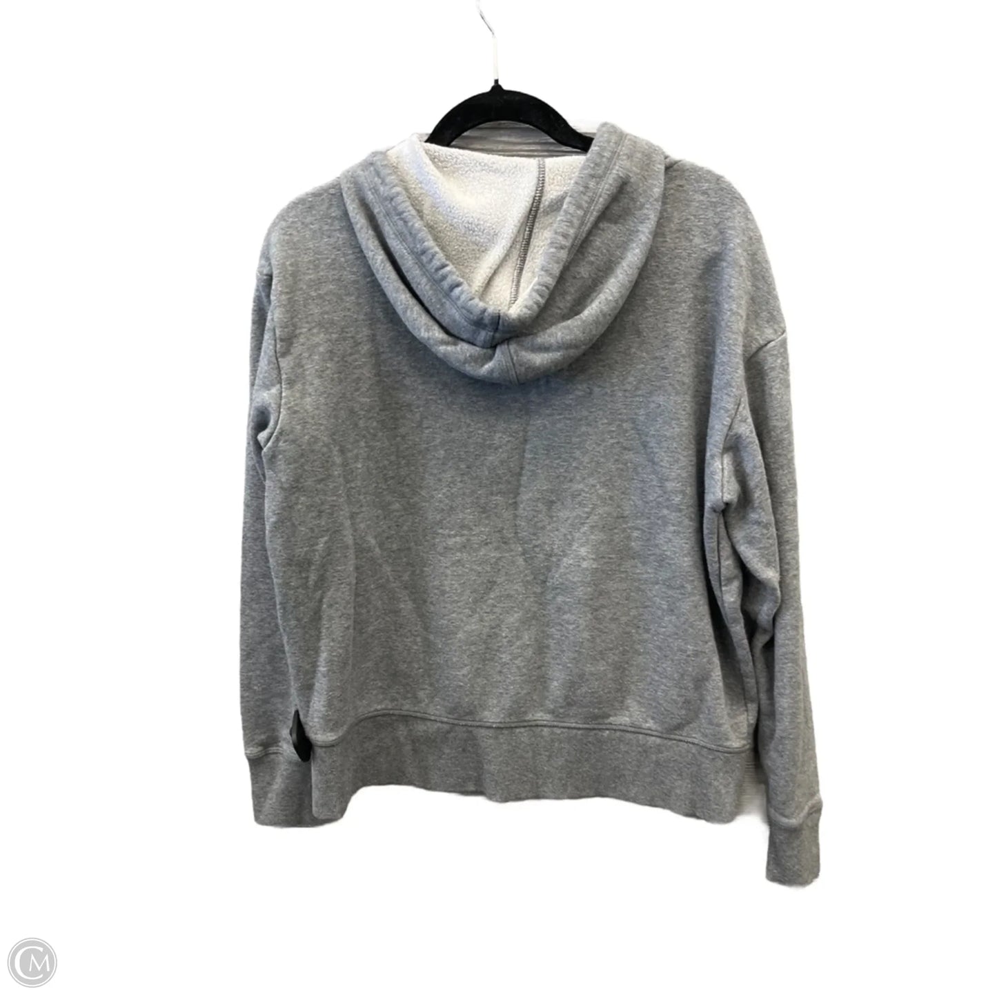 Athletic Sweatshirt Hoodie By Reebok In Grey, Size: L