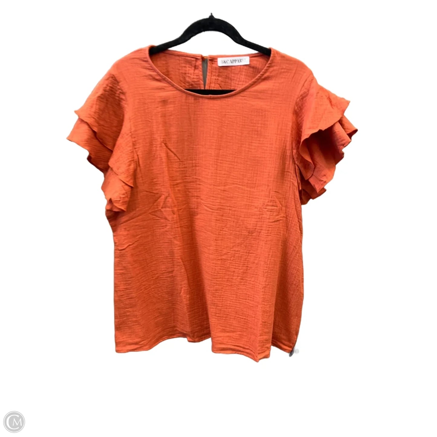 Top Short Sleeve By Clothes Mentor In Orange, Size: L