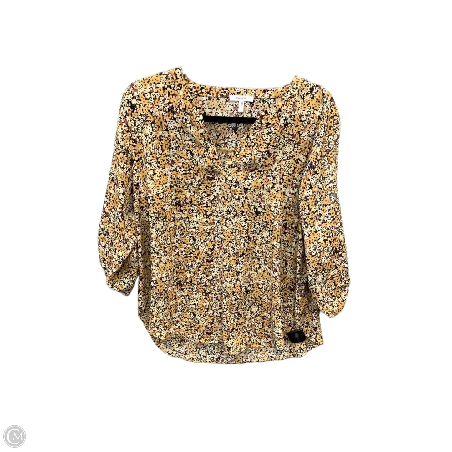 Blouse Long Sleeve By Maurices In Yellow, Size: L