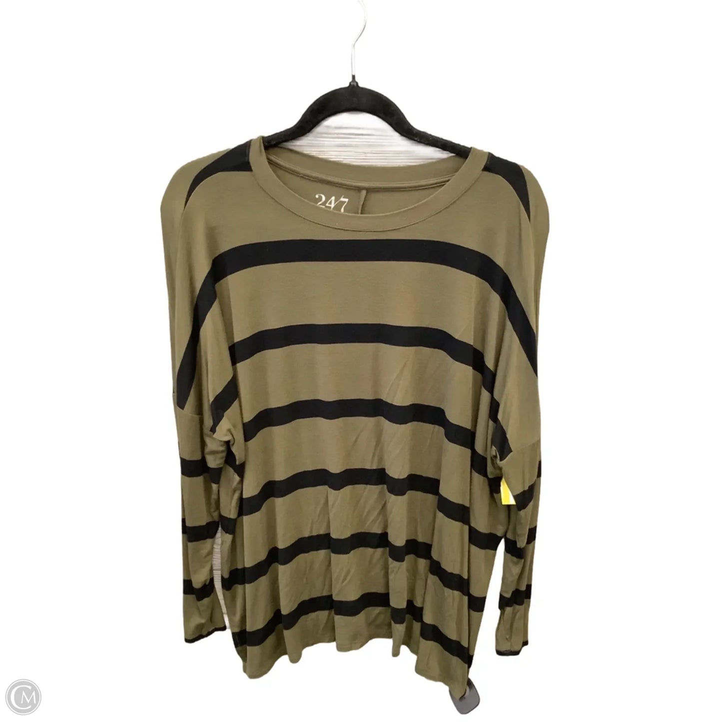 Top Long Sleeve By Maurices In Black & Green, Size: M