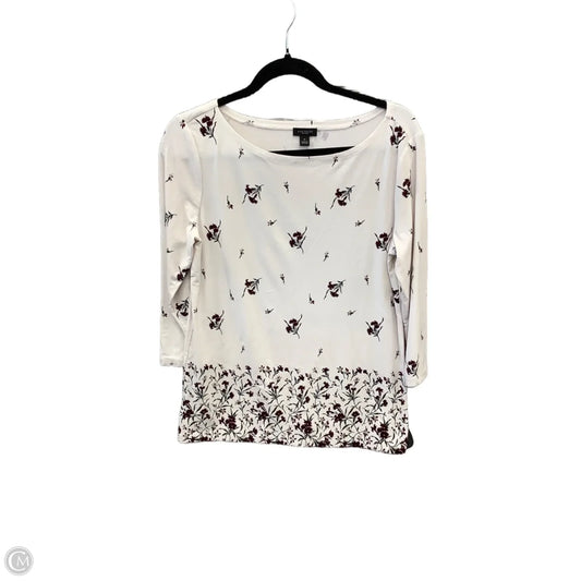 Top Long Sleeve By Ann Taylor In Floral Print, Size: M
