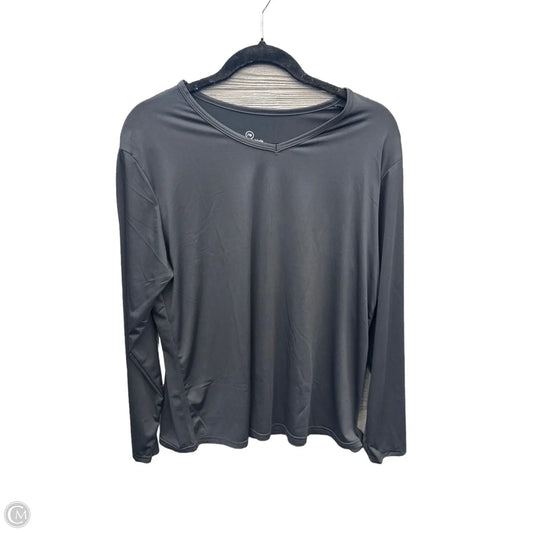 Top Long Sleeve Basic By Clothes Mentor In Grey, Size: 2x