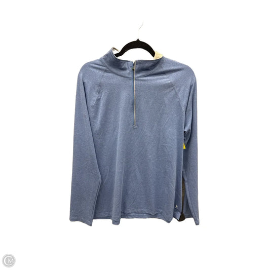 Athletic Top Long Sleeve Collar By Danskin Now In Blue, Size: Xxl