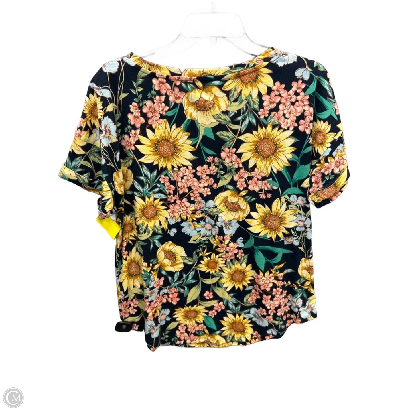 Top Short Sleeve By Maurices In Floral Print, Size: L