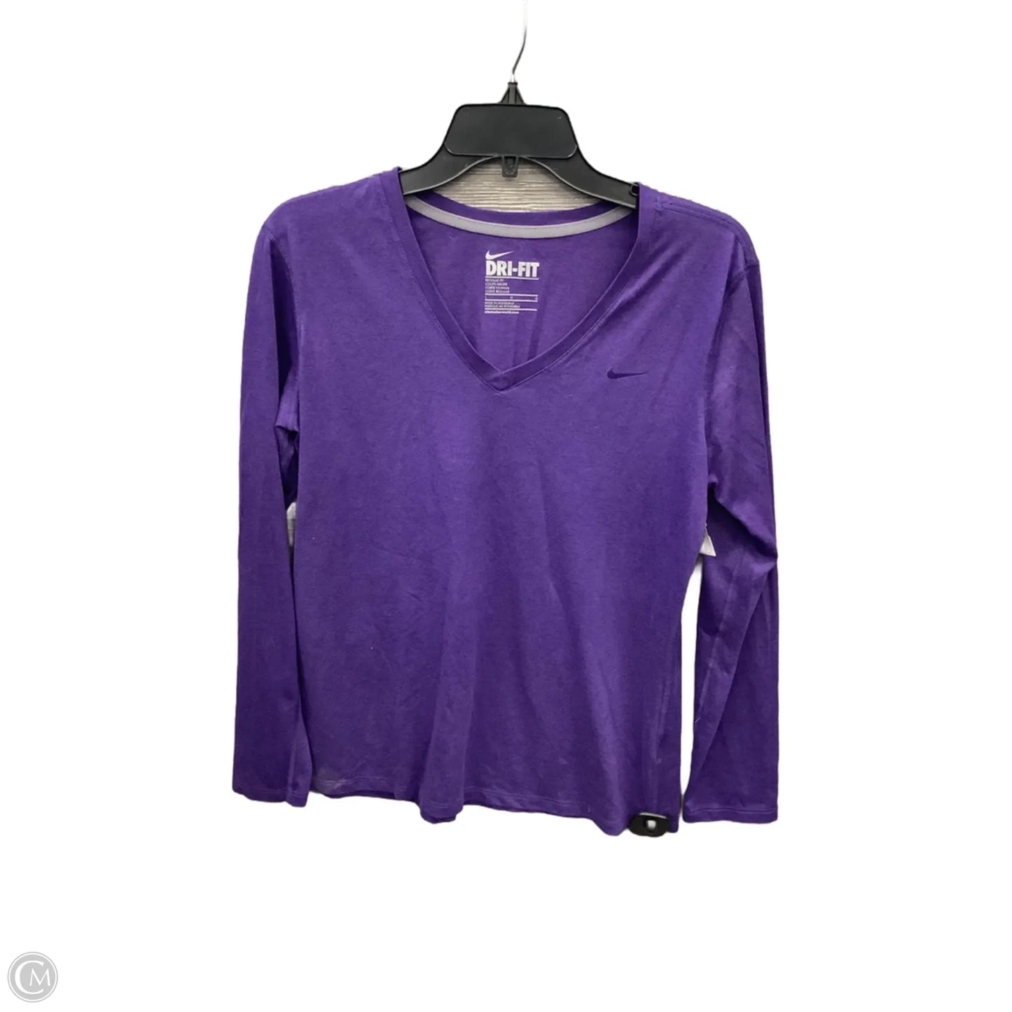 Athletic Top Long Sleeve Crewneck By Nike Apparel In Purple, Size: L