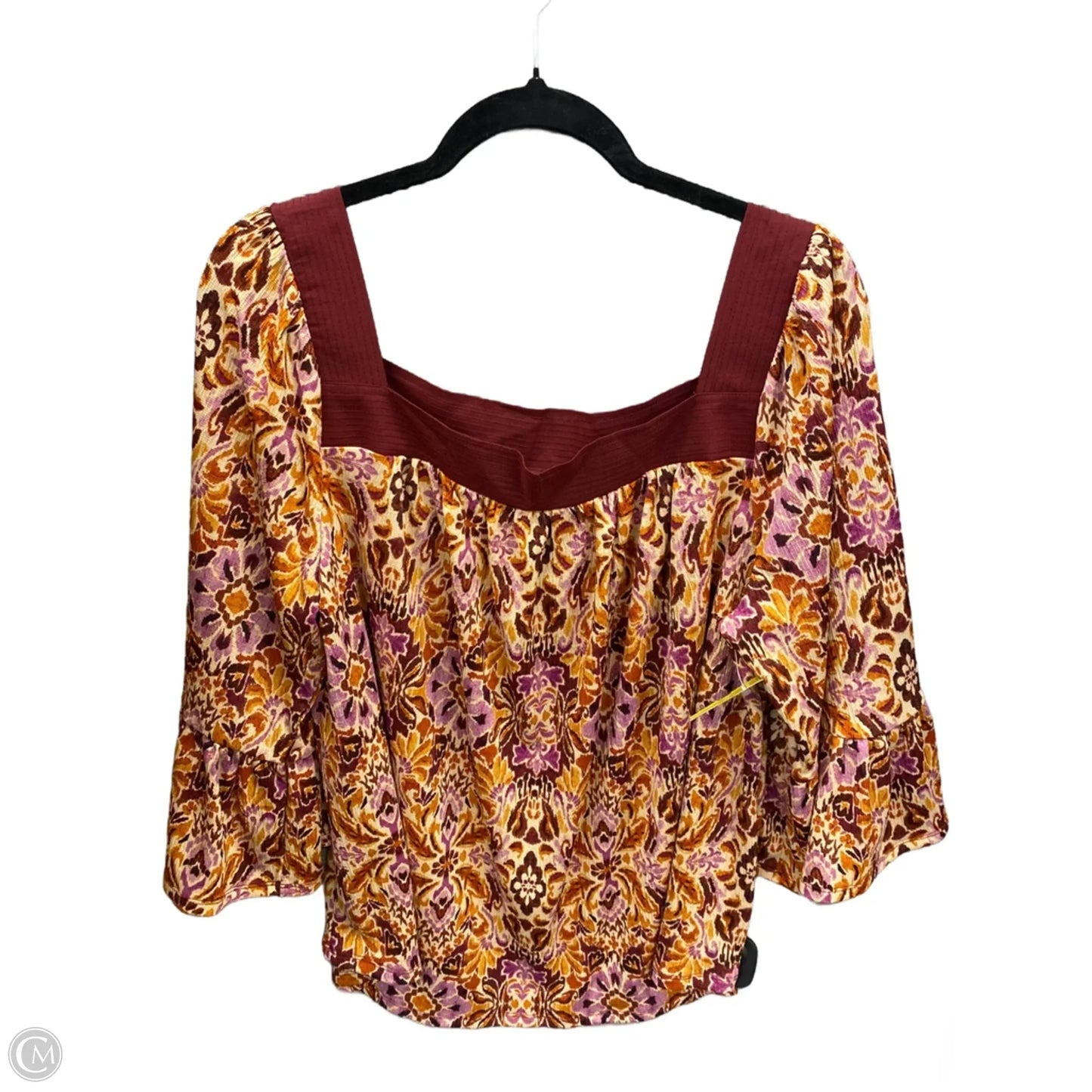 Top Long Sleeve By Cato In Floral Print, Size: Xl