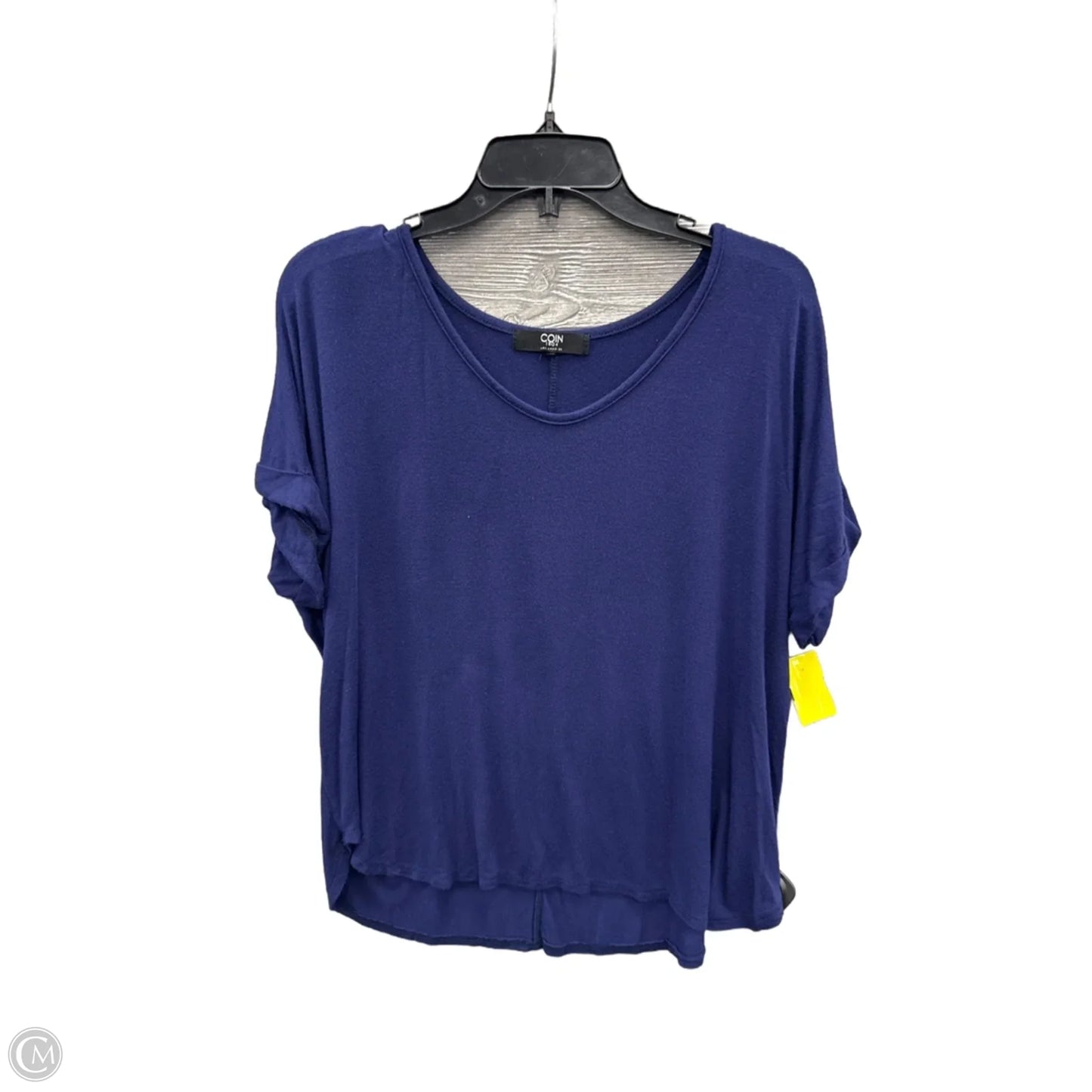 Top Short Sleeve By Coin In Navy, Size: 1x