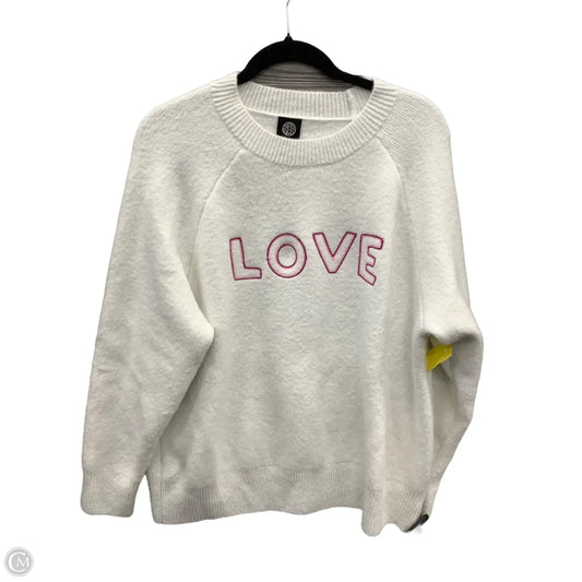Sweater By Bobeau In White, Size: 1x