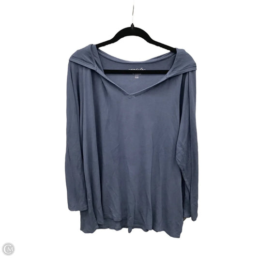 Top Long Sleeve By Clothes Mentor In Blue, Size: 2x