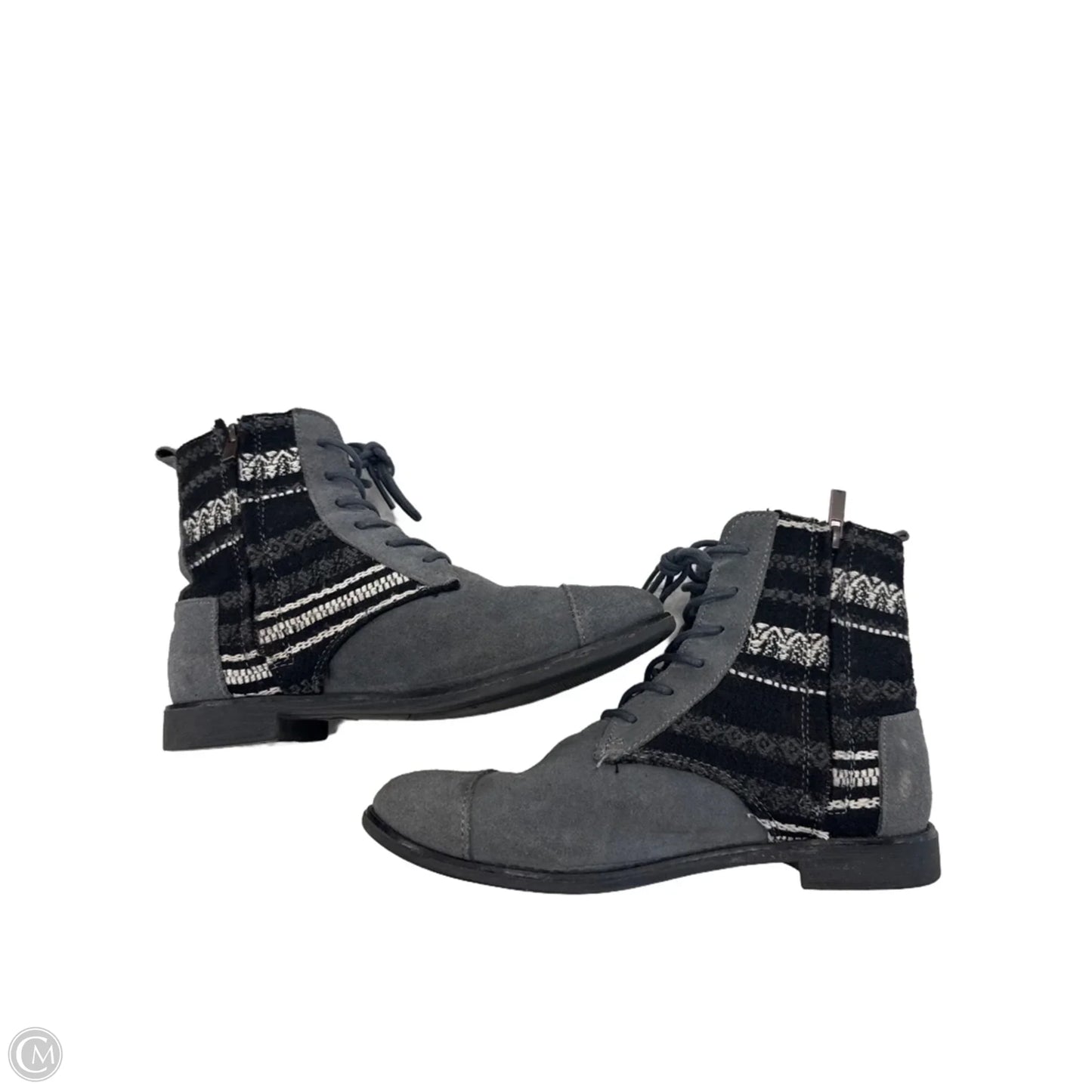 Boots Ankle Flats By Toms In Grey, Size: 7.5