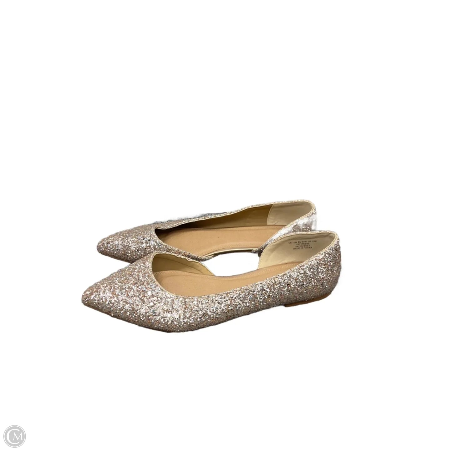 Shoes Flats By Asos In Bronze, Size: 11