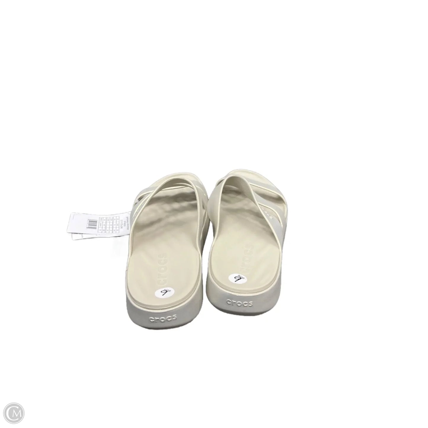 Sandals Flats By Crocs In Tan, Size: 9
