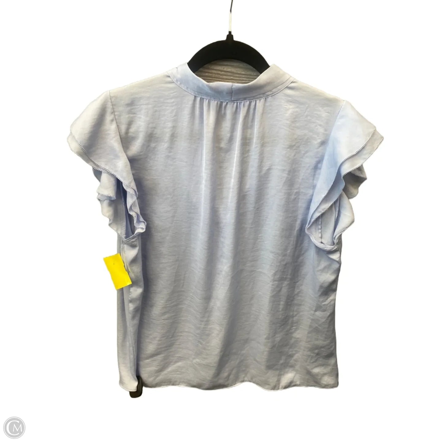 Blouse Short Sleeve By Nine West In Blue, Size: L