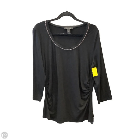 Top Long Sleeve By White House Black Market In Black, Size: Xl