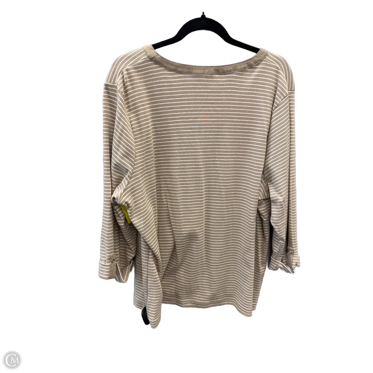 Top Long Sleeve By Croft And Barrow In Striped Pattern, Size: 2x