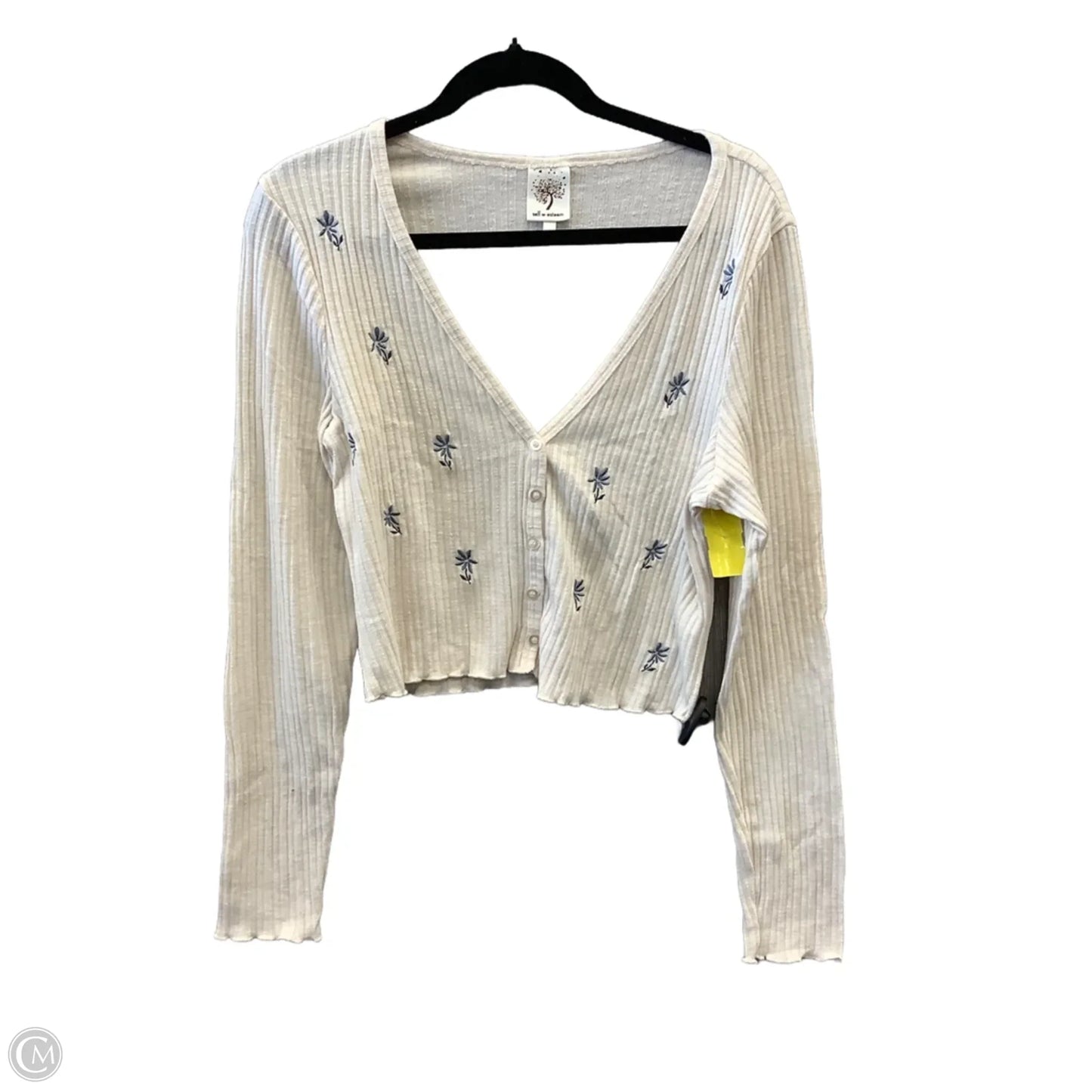 Top Long Sleeve By Self Esteem In Cream, Size: Xl