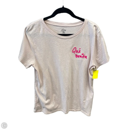 Top Short Sleeve By J. Crew In Pink, Size: L