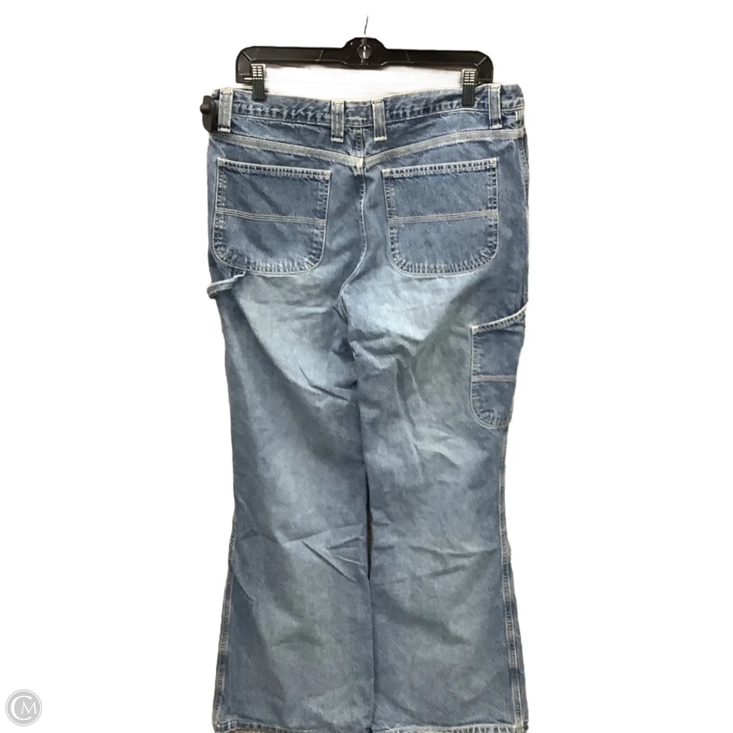 Jeans Straight By American Eagle In Blue Denim, Size: 14