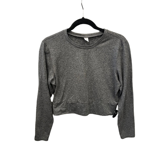Athletic Top Long Sleeve Crewneck By Old Navy In Grey, Size: M