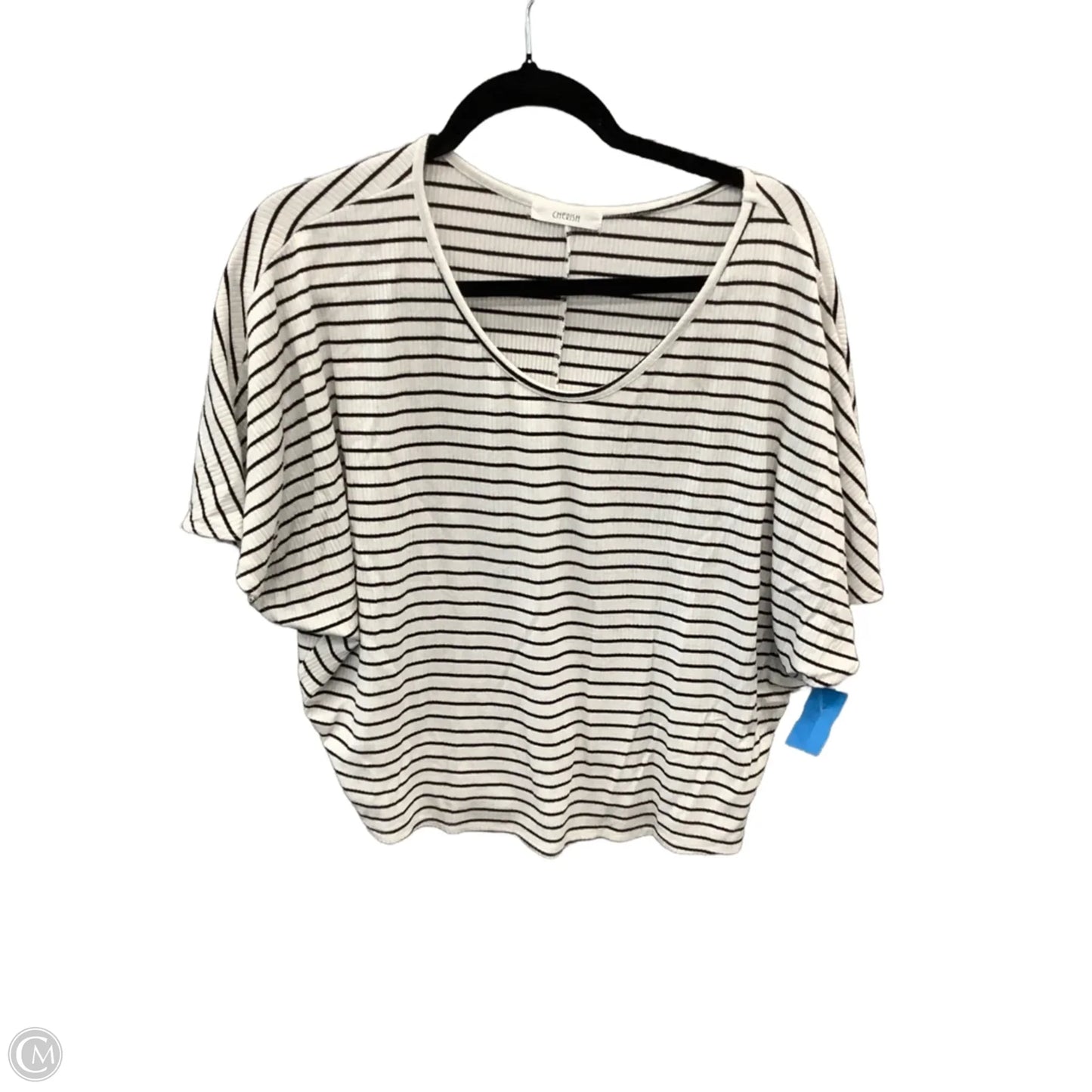 Top Short Sleeve By Cherish In Striped Pattern, Size: S