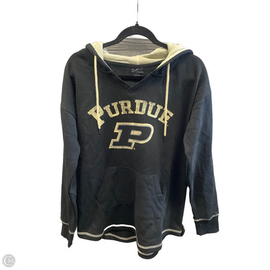 Athletic Sweatshirt Hoodie By Colosseum In Black & Gold, Size: L