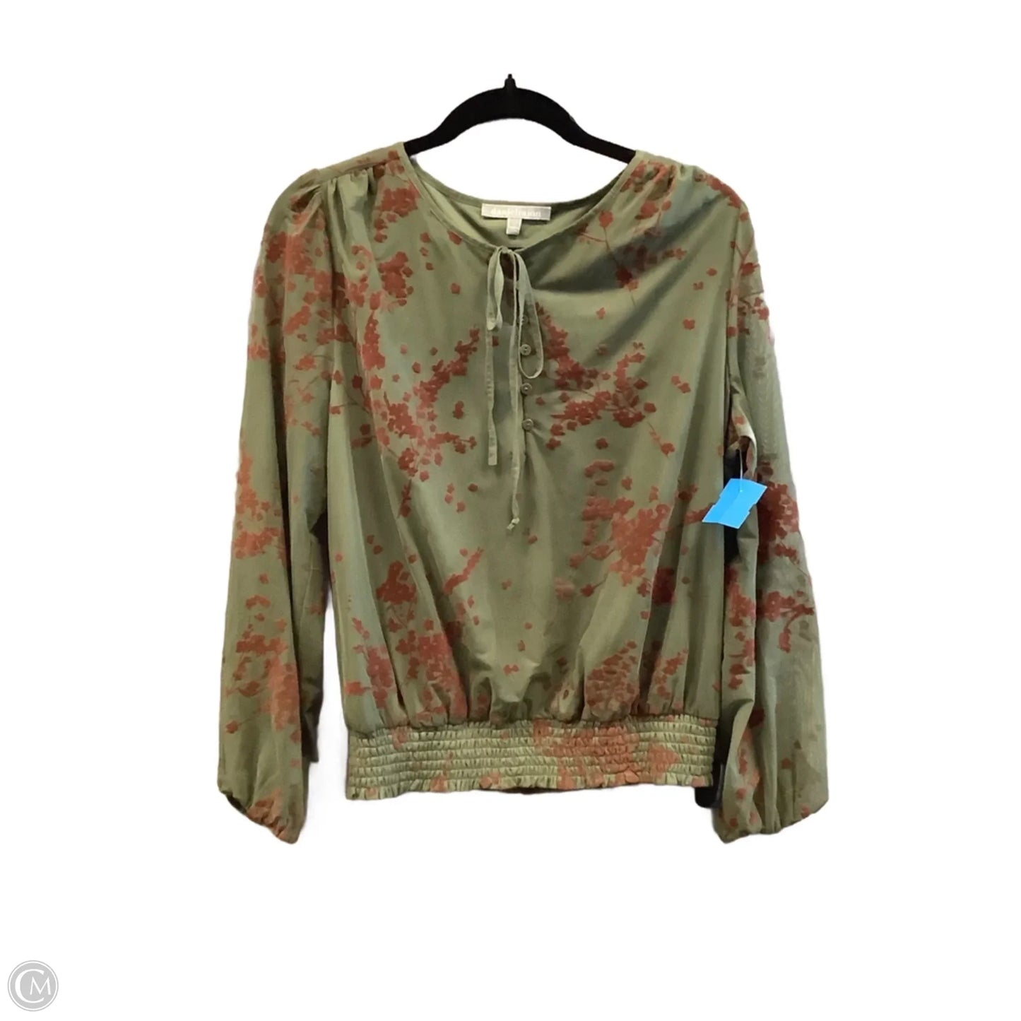 Top Long Sleeve By Daniel Rainn In Green, Size: L