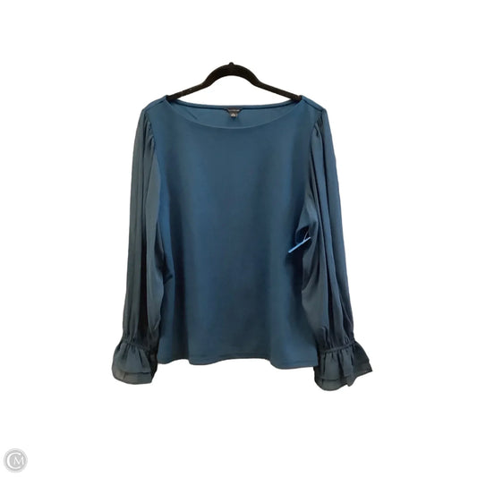 Top Long Sleeve By Ann Taylor In Blue, Size: Xl
