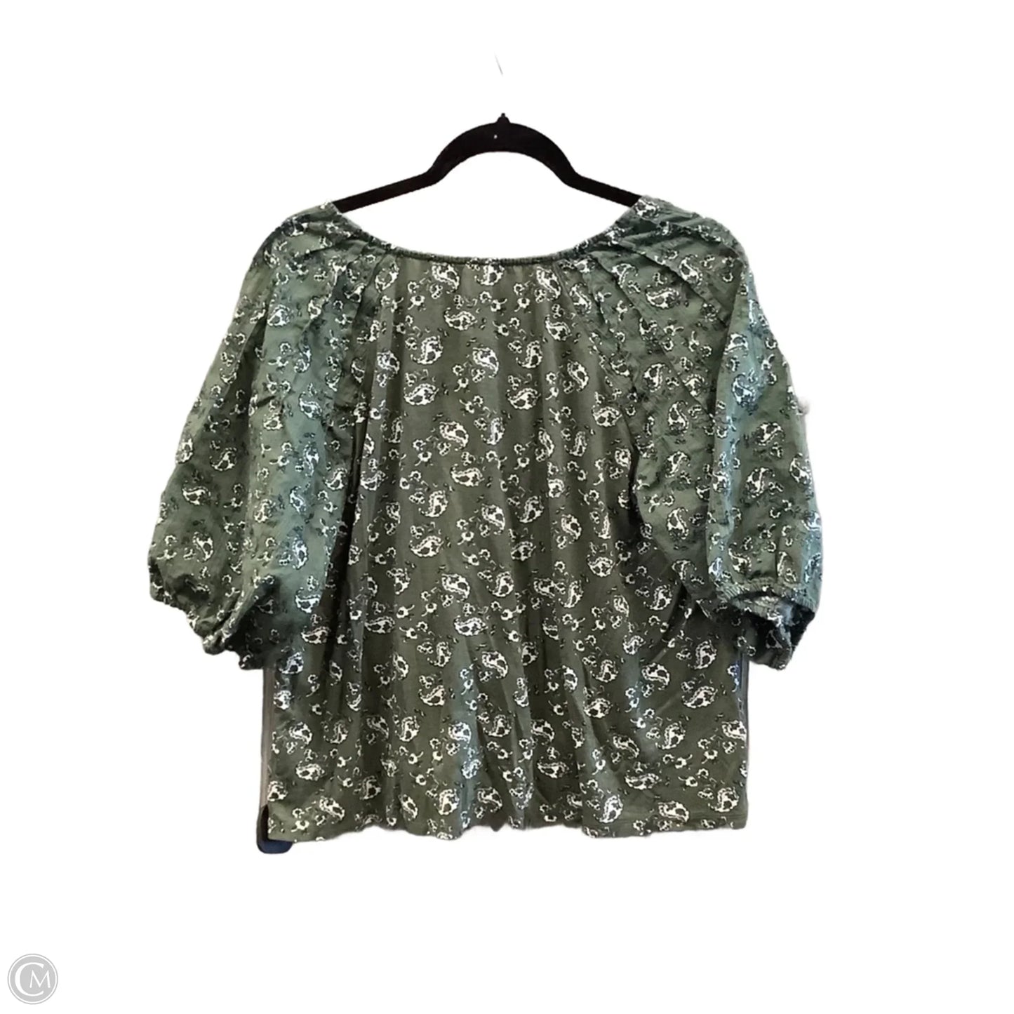 Top Short Sleeve By Loft In Green, Size: XL