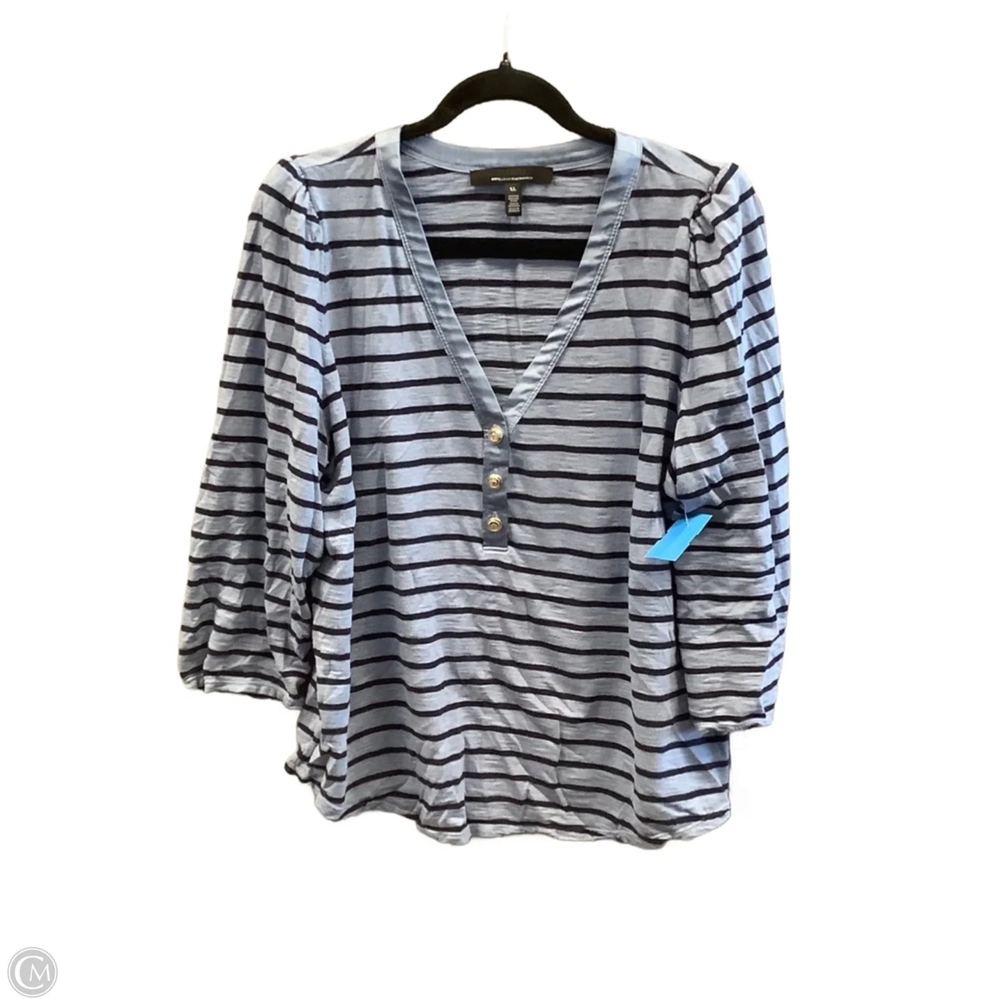 Top Long Sleeve By White House Black Market In Striped Pattern, Size: Xl