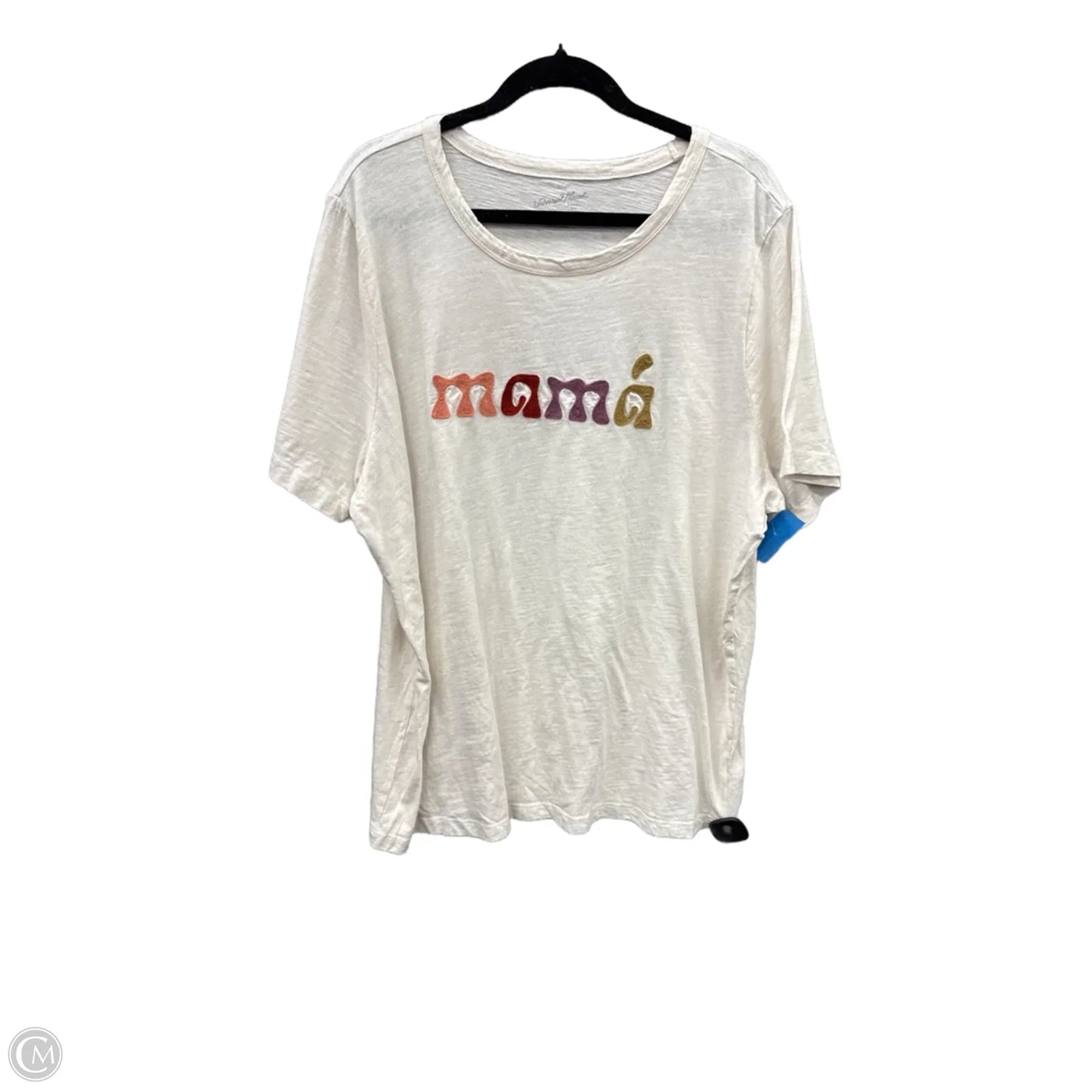 Top Short Sleeve By Universal Thread In Cream, Size: 2x