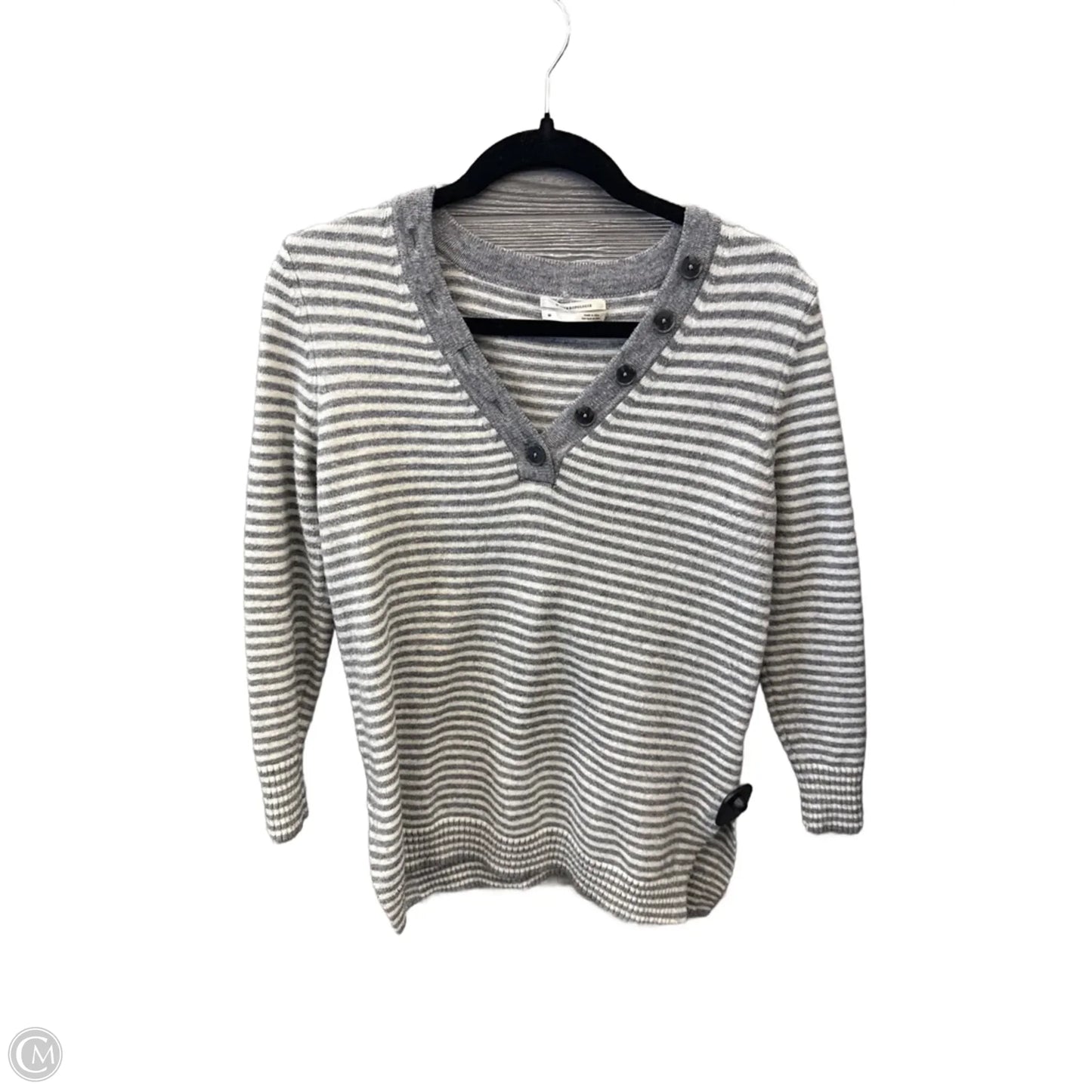 Top Long Sleeve By Anthropologie In Striped Pattern, Size: Xs
