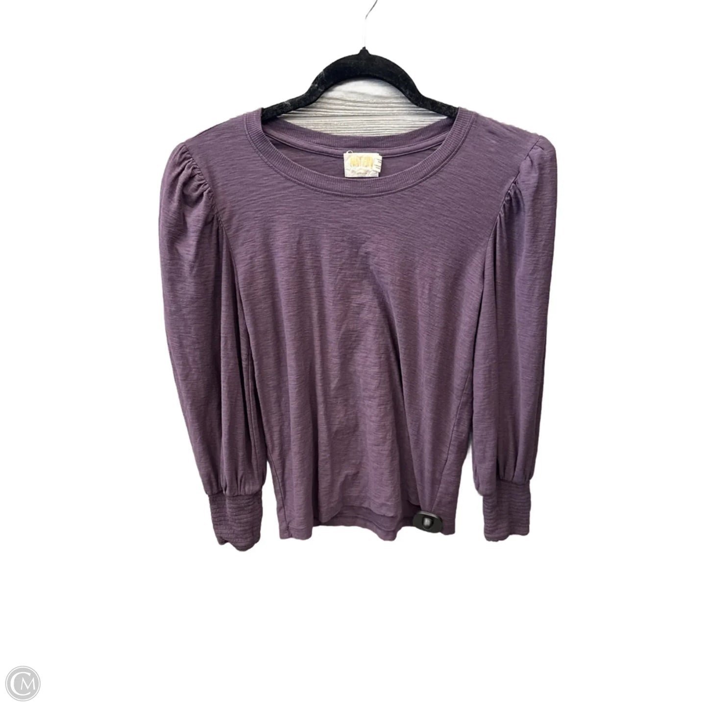 Top Long Sleeve By Nation In Purple, Size: S