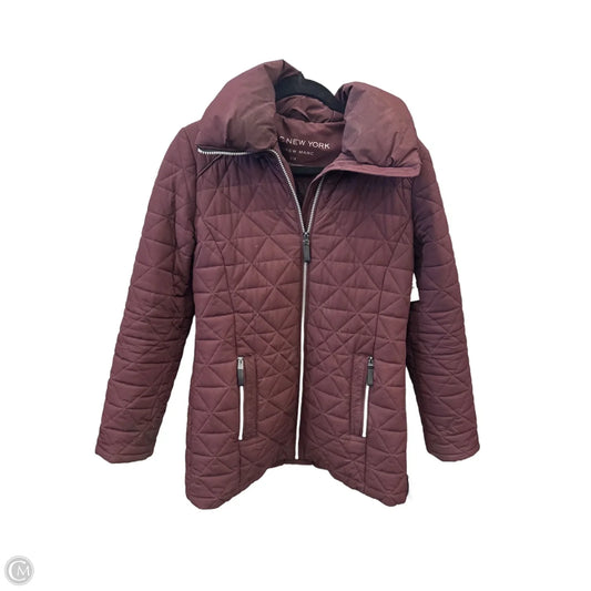 Coat Puffer & Quilted By Marc New York In Maroon, Size: S