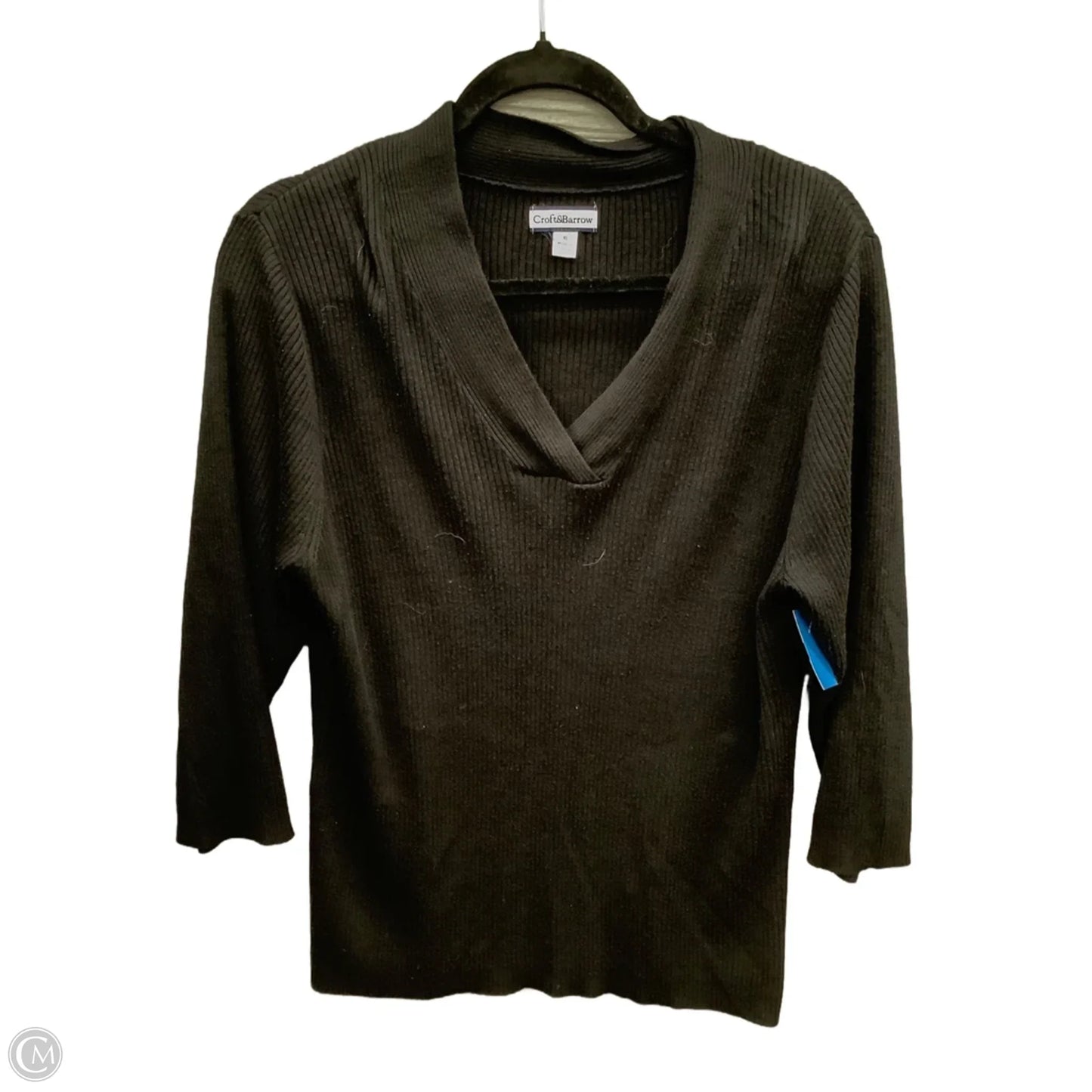 Top Long Sleeve By Croft And Barrow In Black, Size: Xl