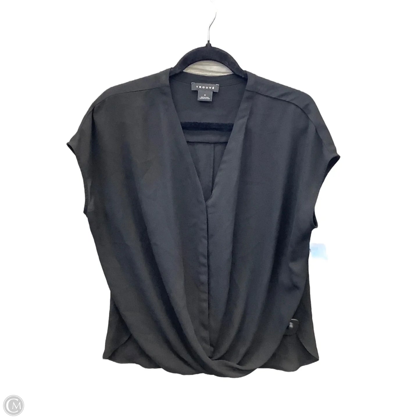 Blouse Short Sleeve By Trouve In Black, Size: M