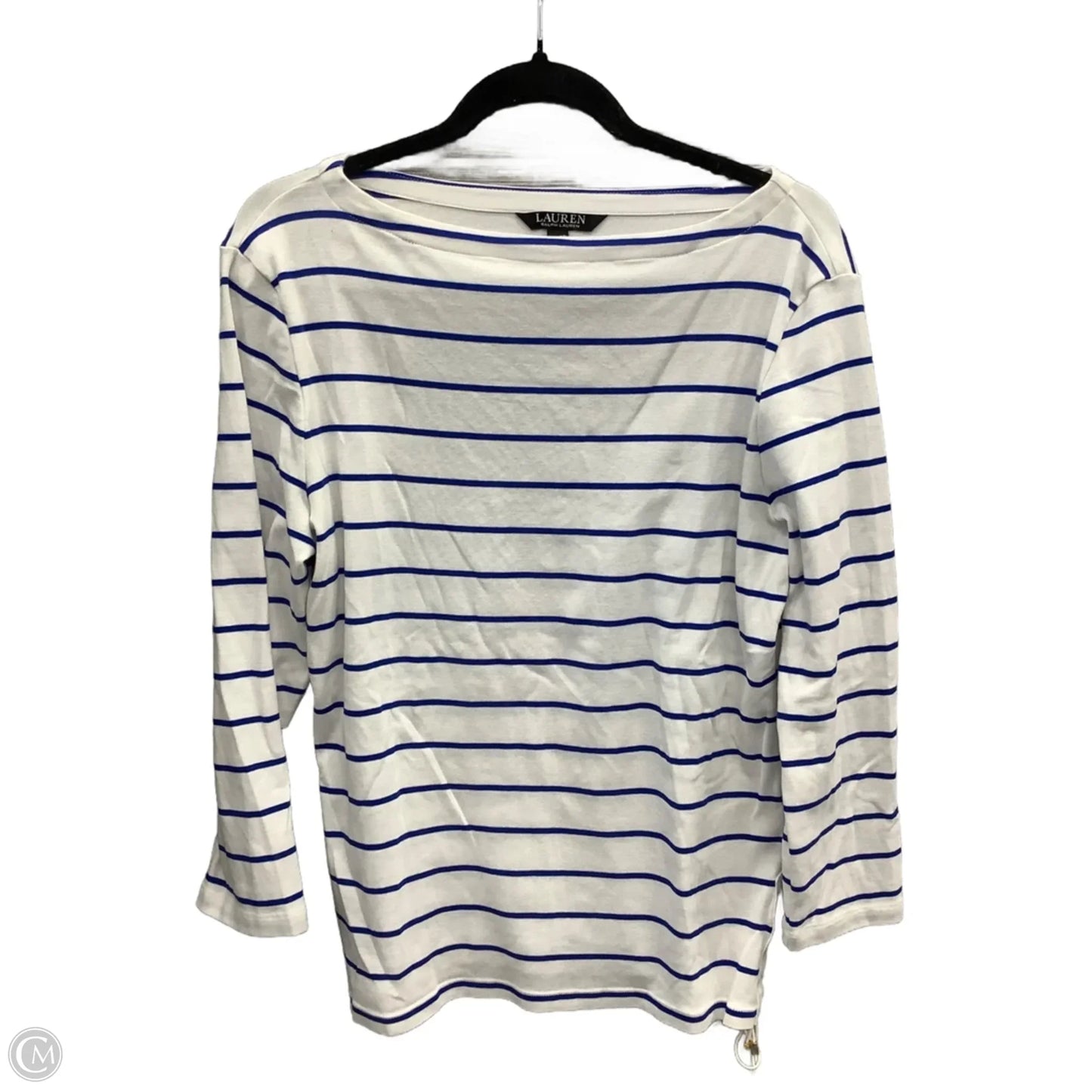 Top Long Sleeve By Lauren By Ralph Lauren In Striped Pattern, Size: Xl