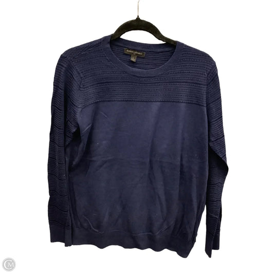 Top Long Sleeve By Banana Republic In Navy, Size: L