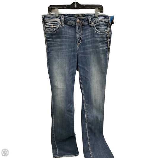 Jeans Boot Cut By Silver In Blue Denim, Size: 18