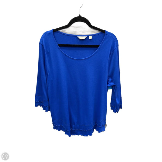 Top Long Sleeve By Coral Bay In Blue, Size: 2x
