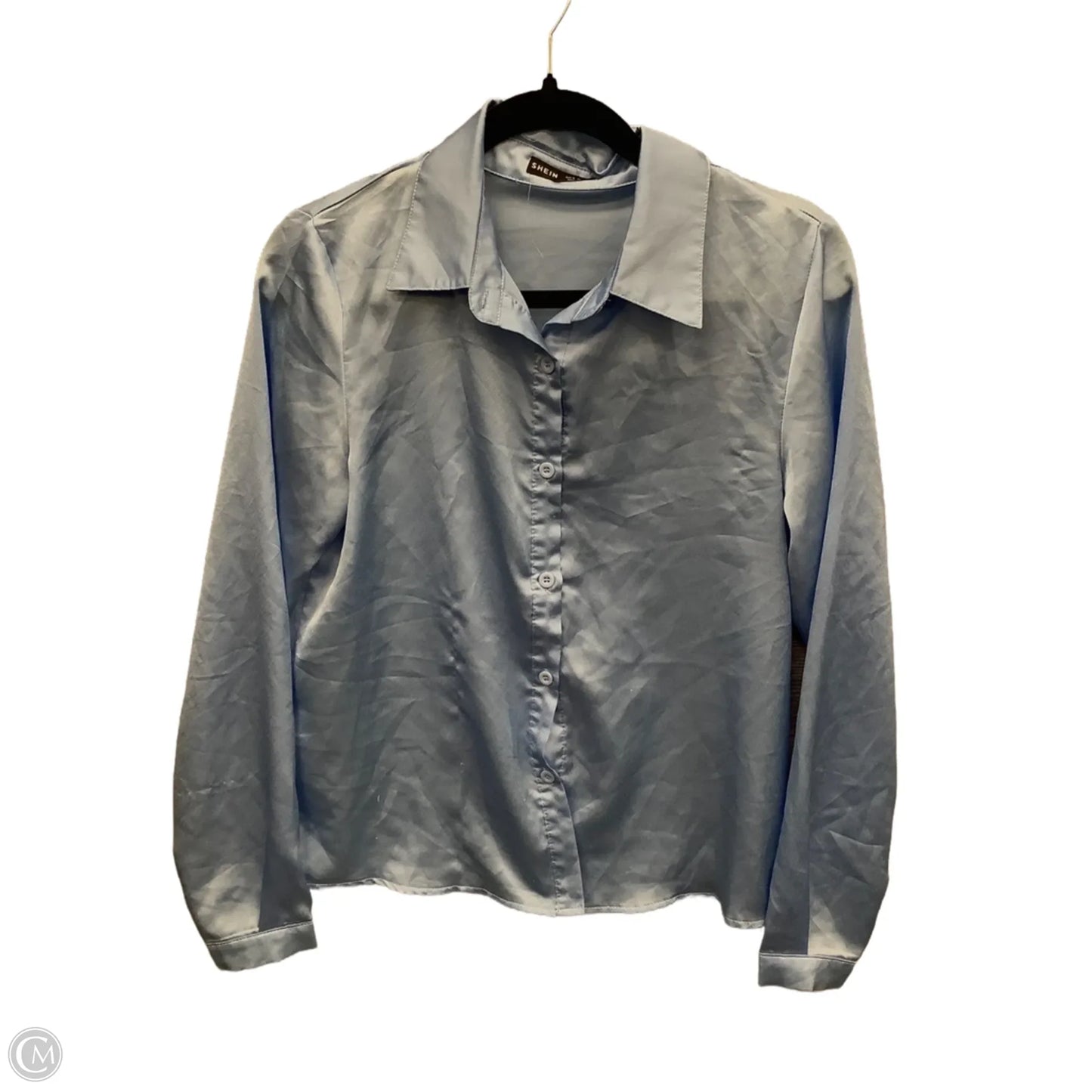 Top Long Sleeve By Shein In Blue, Size: M