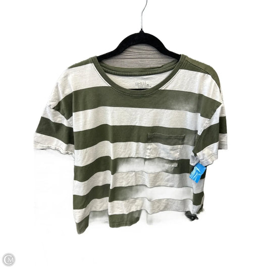 Top Short Sleeve By Time And Tru In Striped Pattern, Size: Xl