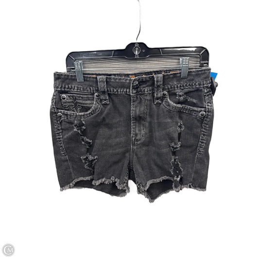 Shorts By Rock Revival In Black Denim, Size: 8