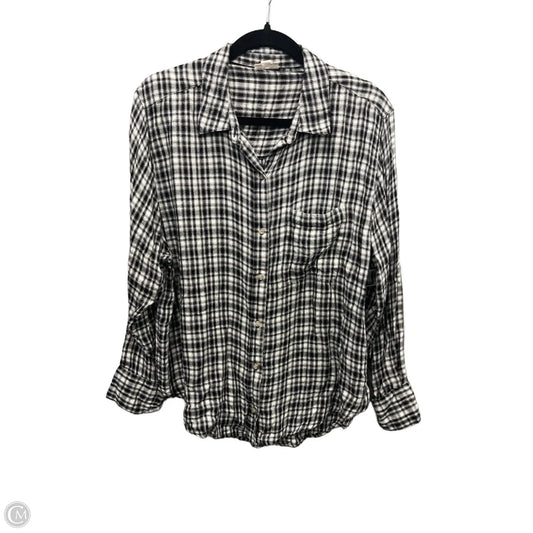 Top Long Sleeve By Ana In Plaid Pattern, Size: M