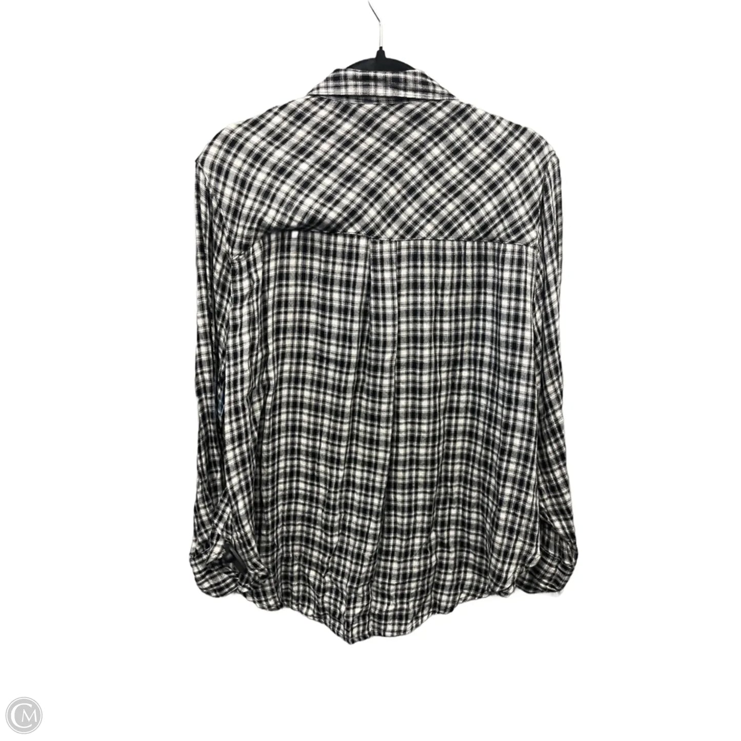 Top Long Sleeve By Ana In Plaid Pattern, Size: M